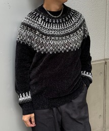 ikka | モール求心柄ニット(ニット/セーター)