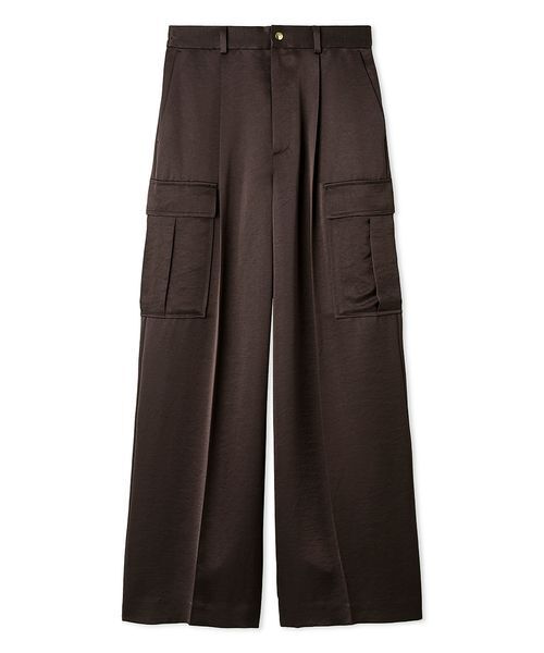 FRAY I.D（フレイアイディー）の「サテンカーゴパンツ（その他パンツ・レディース・ライトベージュ/ブラック/ブラウン・1/0）」の2枚目の写真