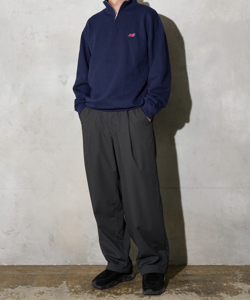 JERZEES（ジャージーズ）の「JERZEES / ジャージーズ "N" QUARTER-ZIP SWEAT ワンポイント 刺しゅう ハーフジップスウェット（スウェット・メンズ・ネイビー/ブラック/ライトグレー・X-LARGE/LARGE/MEDIUM）」の11枚目の写真