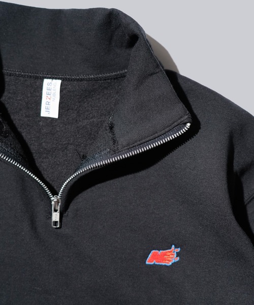 JERZEES（ジャージーズ）の「JERZEES / ジャージーズ "N" QUARTER-ZIP SWEAT ワンポイント 刺しゅう ハーフジップスウェット（スウェット・メンズ・ネイビー/ブラック/ライトグレー・X-LARGE/LARGE/MEDIUM）」の12枚目の写真