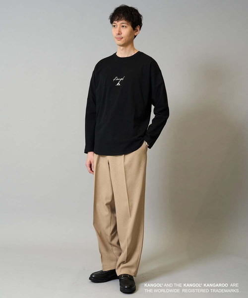 a.v.v(アーヴェヴェ)の「KANGOLスクエアプリントロングシルエットカットソー(Tシャツ/カットソー・メンズ・ホワイト/ブラック・46/48)」の12枚目の写真