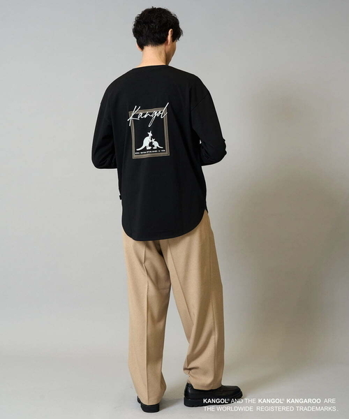 a.v.v(アーヴェヴェ)の「KANGOLスクエアプリントロングシルエットカットソー(Tシャツ/カットソー・メンズ・ホワイト/ブラック・46/48)」の14枚目の写真