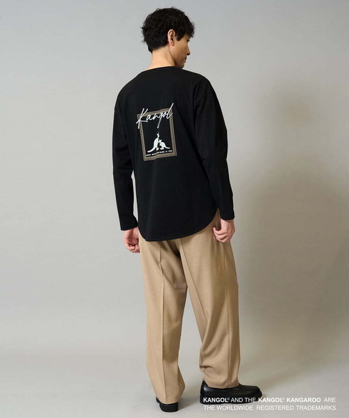 a.v.v(アーヴェヴェ)の「KANGOLスクエアプリントロングシルエットカットソー(Tシャツ/カットソー・メンズ・ホワイト/ブラック・46/48)」の15枚目の写真