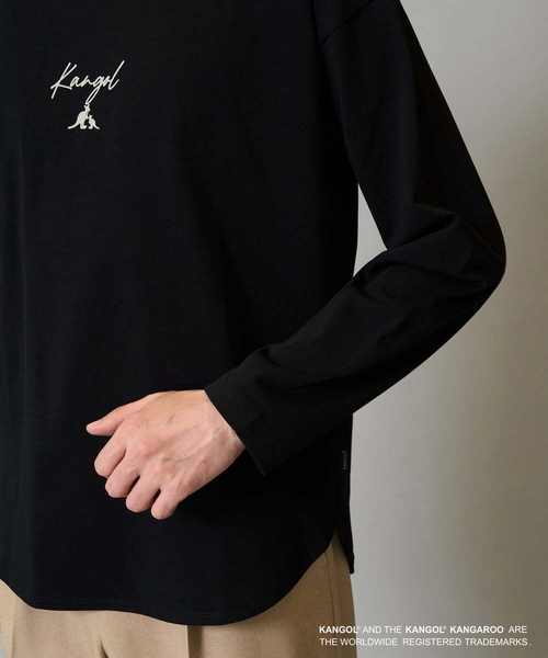 a.v.v(アーヴェヴェ)の「KANGOLスクエアプリントロングシルエットカットソー(Tシャツ/カットソー・メンズ・ホワイト/ブラック・46/48)」の20枚目の写真