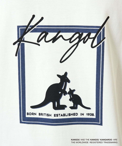 a.v.v(アーヴェヴェ)の「KANGOLスクエアプリントロングシルエットカットソー(Tシャツ/カットソー・メンズ・ホワイト/ブラック・46/48)」の4枚目の写真