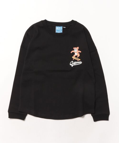 Ocean Pacific(オーシャンパシフィック)の「OP/オーピー 長袖Tシャツ キッズ ロンT 585071(Tシャツ/カットソー・キッズ・ベージュ/ブラック・160cm/150cm/140cm/130cm)」の1枚目の写真