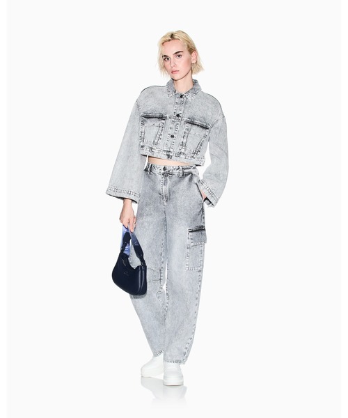 A|X アルマーニ エクスチェンジ】ワイドスリーブ クロップド