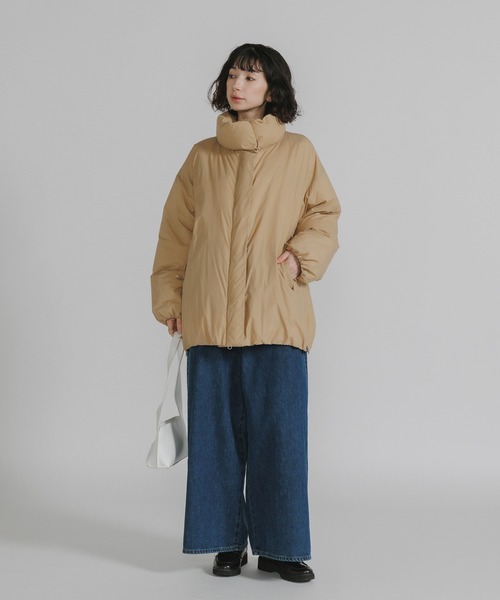 NANGA（ナンガ）の「NANGA/ナンガ STAND COLLAR DOWN JACKET W 比翼仕立て ダブルジップダウンジャケット（ダウンジャケット/コート・レディース・ピンク/イエロー/アイボリー/ブラック・L/M/S）」の11枚目の写真