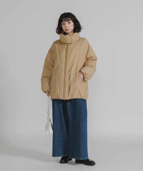 NANGA（ナンガ）の「NANGA/ナンガ STAND COLLAR DOWN JACKET W 比翼仕立て ダブルジップダウンジャケット（ダウンジャケット/コート・レディース・ピンク/イエロー/アイボリー/ブラック・L/M/S）」の12枚目の写真