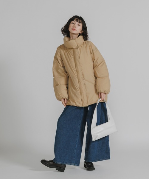 NANGA/ナンガ STAND COLLAR DOWN JACKET W 比翼仕立て ダブルジップ