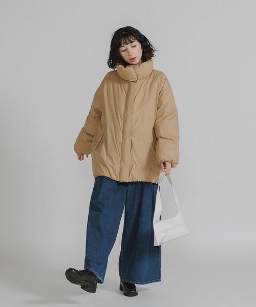 NANGA（ナンガ）の「NANGA/ナンガ STAND COLLAR DOWN JACKET W 比翼仕立て ダブルジップダウンジャケット（ダウンジャケット/コート・レディース・ピンク/イエロー/アイボリー/ブラック・L/M/S）」の15枚目の写真