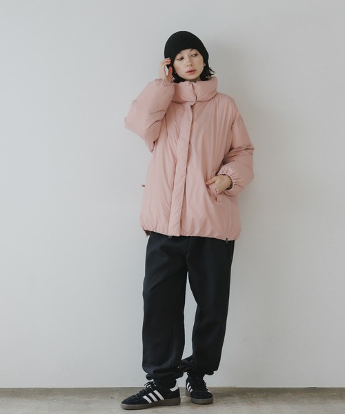 NANGA（ナンガ）の「NANGA/ナンガ STAND COLLAR DOWN JACKET W 比翼仕立て ダブルジップダウンジャケット（ダウンジャケット/コート・レディース・ピンク/イエロー/アイボリー/ブラック・L/M/S）」の22枚目の写真