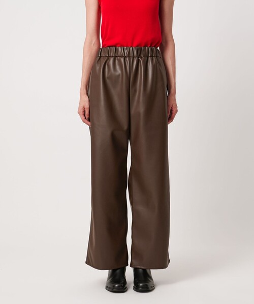 CINOH（チノ）の「【別注】＜CINOH＞レザーライク パンツ（その他パンツ・レディース・ブラック/ブラウン系・36/38）」の9枚目の写真