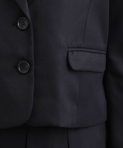 PINK-latte（ピンクラテ）の「【2026年入卒・セレモニー・卒服】短丈ジャケット（テーラードジャケット・キッズ・ブラック/ライトグレー・15 /16）」の10枚目の写真