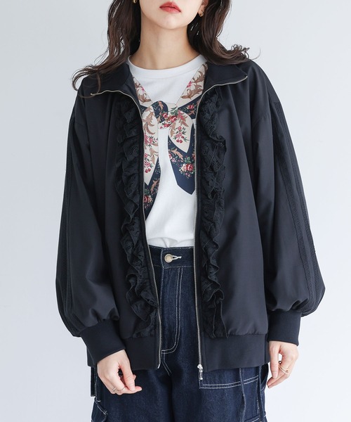 somari imagination（ソマリ イマジネーション）の「『レースフリルブルゾン』（ブルゾン・レディース・オフホワイト/ブラック・FREE）」の2枚目の写真