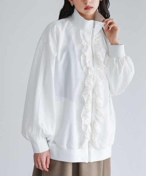 somari imagination（ソマリ イマジネーション）の「『レースフリルブルゾン』（ブルゾン・レディース・オフホワイト/ブラック・FREE）」の4枚目の写真