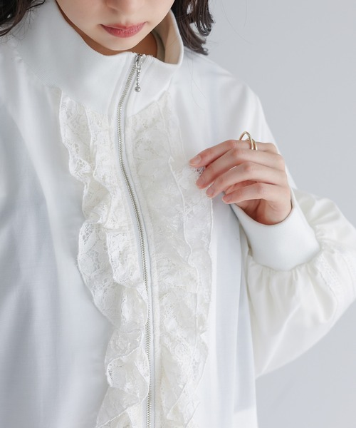 somari imagination（ソマリ イマジネーション）の「『レースフリルブルゾン』（ブルゾン・レディース・オフホワイト/ブラック・FREE）」の11枚目の写真