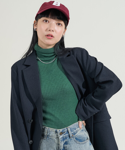 FREAK'S STORE(フリークスストア)の「ウォッシャブル タートルネックニット(ニット/セーター・レディース・オフホワイト/ブラウン/ブラック/オリーブ/レッド・フリ-)」の4枚目の写真