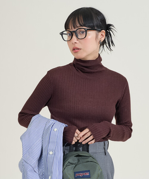 FREAK'S STORE(フリークスストア)の「ウォッシャブル タートルネックニット(ニット/セーター・レディース・オフホワイト/ブラウン/ブラック/オリーブ/レッド・フリ-)」の10枚目の写真