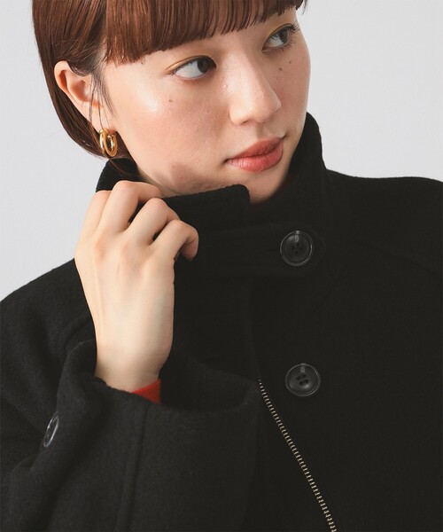 Ray BEAMS（レイビームス）の「スタンドカラー シングル コート（ステンカラーコート・レディース・ブラック/ブラウン・0/1）」の22枚目の写真