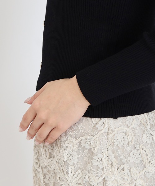 TRUDEA（トルディア）の「スキッパーポロリブニット（ニット/セーター・レディース・ネイビー/レッド/ブラック/チャコールグレー・MEDIUM/LARGE）」の20枚目の写真