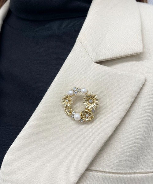 LANVIN en Bleu(ランバンオンブルー)の「マルグリットサークルブローチ(ブローチ/コサージュ・レディース・ゴールド・ONE SIZE)」の7枚目の写真