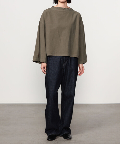 ORCIVAL（オーシバル）の「ORCIVAL | ガーメントダイ スタンドカラープルオーバー WOMEN（シャツ/ブラウス・レディース・モカ/ブラック/イエロー・1）」の7枚目の写真