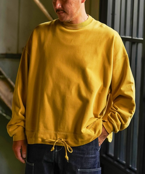 REMI RELIEF(レミレリーフ)の「REMI RELIEF SP加工 裏毛アウトドアBIGサイズクルー RN6014SDN(スウェット・メンズ・イエロー/グリーン/ブラック・LARGE/MEDIUM)」の3枚目の写真