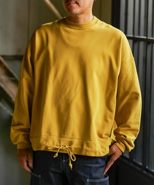 REMI RELIEF(レミレリーフ)の「REMI RELIEF SP加工 裏毛アウトドアBIGサイズクルー RN6014SDN(スウェット・メンズ・イエロー/グリーン/ブラック・LARGE/MEDIUM)」の6枚目の写真
