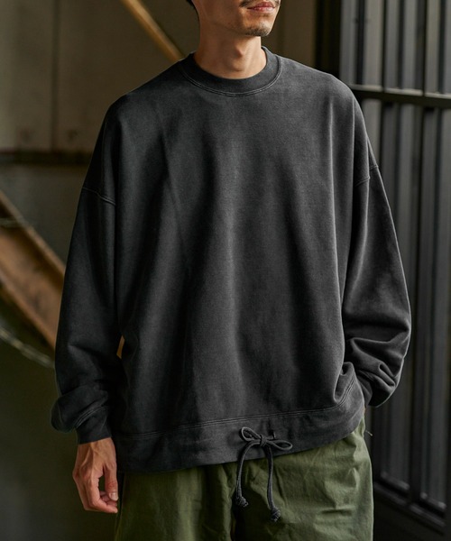REMI RELIEF(レミレリーフ)の「REMI RELIEF SP加工 裏毛アウトドアBIGサイズクルー RN6014SDN(スウェット・メンズ・イエロー/グリーン/ブラック・LARGE/MEDIUM)」の12枚目の写真