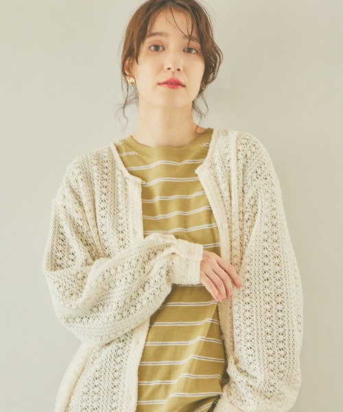 studio CLIP（スタディオクリップ）の「《days》レースアソートノーカラーシャツ（シャツ/ブラウス・レディース・ホワイト/アイボリー/その他1・FREE）」の2枚目の写真