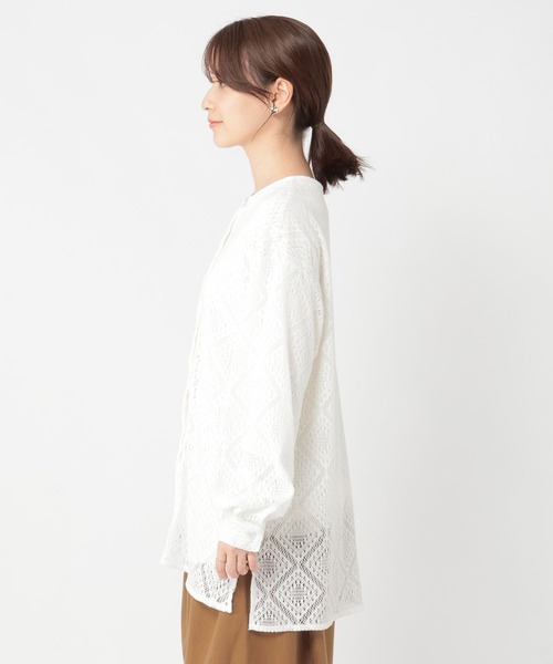 studio CLIP（スタディオクリップ）の「《days》レースアソートノーカラーシャツ（シャツ/ブラウス・レディース・ホワイト/アイボリー/その他1・FREE）」の12枚目の写真