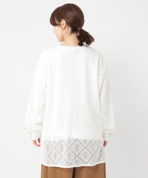 studio CLIP（スタディオクリップ）の「《days》レースアソートノーカラーシャツ（シャツ/ブラウス・レディース・ホワイト/アイボリー/その他1・FREE）」の11枚目の写真