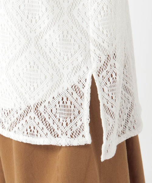 studio CLIP（スタディオクリップ）の「《days》レースアソートノーカラーシャツ（シャツ/ブラウス・レディース・ホワイト/アイボリー/その他1・FREE）」の8枚目の写真