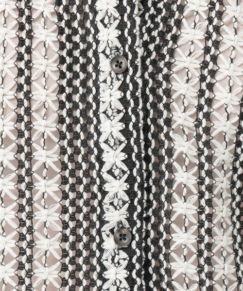 studio CLIP（スタディオクリップ）の「《days》レースアソートノーカラーシャツ（シャツ/ブラウス・レディース・ホワイト/アイボリー/その他1・FREE）」の6枚目の写真