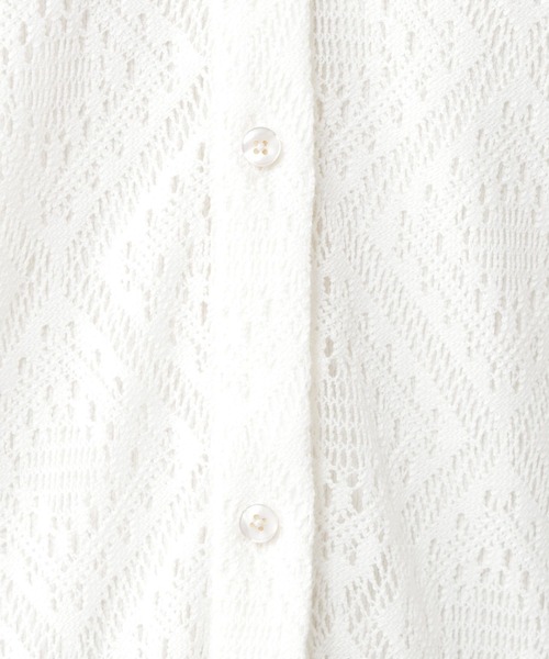 studio CLIP（スタディオクリップ）の「《days》レースアソートノーカラーシャツ（シャツ/ブラウス・レディース・ホワイト/アイボリー/その他1・FREE）」の5枚目の写真