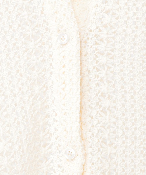 studio CLIP（スタディオクリップ）の「《days》レースアソートノーカラーシャツ（シャツ/ブラウス・レディース・ホワイト/アイボリー/その他1・FREE）」の4枚目の写真