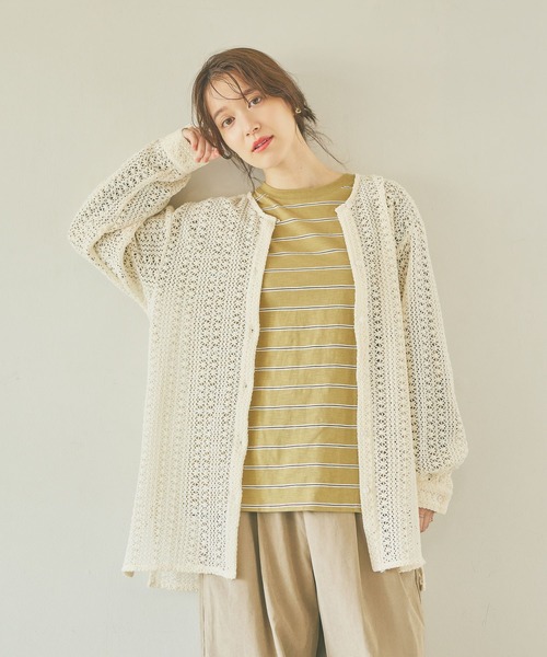 studio CLIP（スタディオクリップ）の「《days》レースアソートノーカラーシャツ（シャツ/ブラウス・レディース・ホワイト/アイボリー/その他1・FREE）」の21枚目の写真