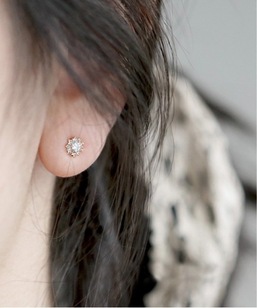 Burner(バーナー)の「【blatto 925silver】シルバー925 フラワークラスターデザイン ピアス esm-pierce-34-16【RBTS】(ピアス(両耳用)・レディース・ゴールド/シルバー・FREE)」の4枚目の写真