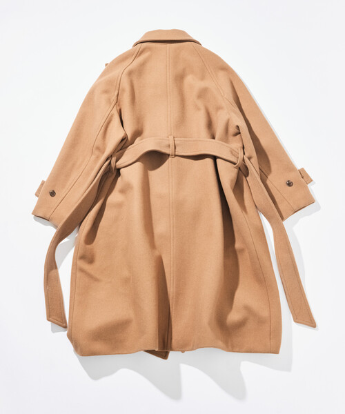 セール】NAUTICA/ノーティカ ロング丈 ベルテッド ウールステンカラー