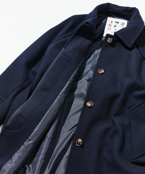 セール】NAUTICA/ノーティカ ロング丈 ベルテッド ウールステンカラー