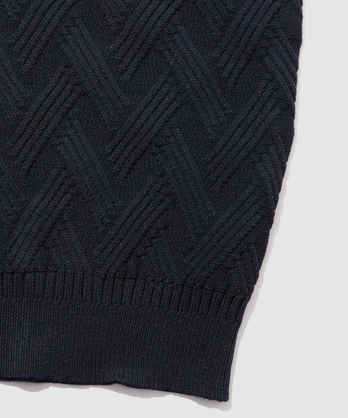 NAVY（ネイビー）の「NAVY リンクススタンドネックカーディガン【手洗い可能】（カーディガン/ボレロ・メンズ・ブラック/ネイビー/グレー・XL/L/M/S）」の7枚目の写真