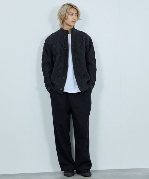 NAVY（ネイビー）の「NAVY リンクススタンドネックカーディガン【手洗い可能】（カーディガン/ボレロ・メンズ・ブラック/ネイビー/グレー・XL/L/M/S）」の10枚目の写真