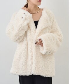本日限定価格 French poodle fur リボンジャケット French poodle fur リボンジャケット