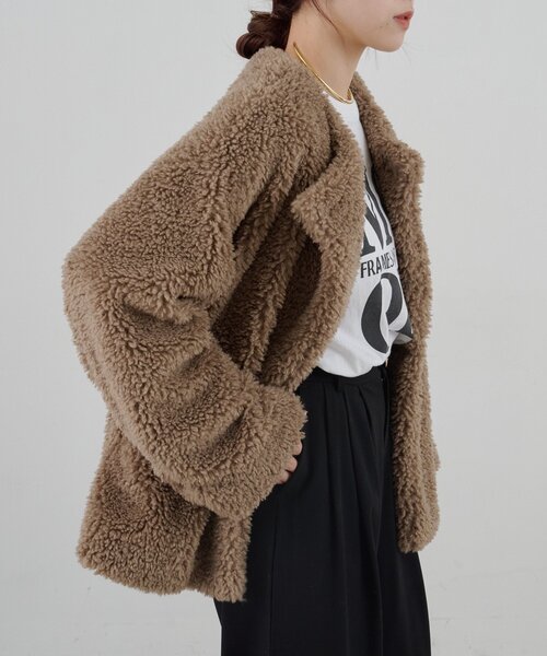 SHENERY（シーナリー）の「ノーカラーボアコート（その他アウター