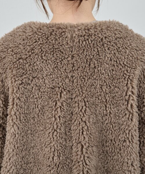 SHENERY（シーナリー）の「ノーカラーボアコート（その他アウター・レディース・モカ/ホワイト・FREE）」の21枚目の写真