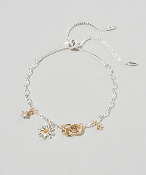 GOLDY(ゴールディ)の「リトル ブルーム ブレスレット(ブレスレット・レディース・シルバー/ゴールド/シルバー×ゴールド・FREE)」の6枚目の写真