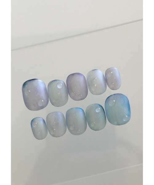 tone（トーン）の「【butter up】ネイルチップ/butter up(MA)（ネイルシール/ネイルチップ・レディース・ブルー・LARGE/MEDIUM/SMALL）」の5枚目の写真