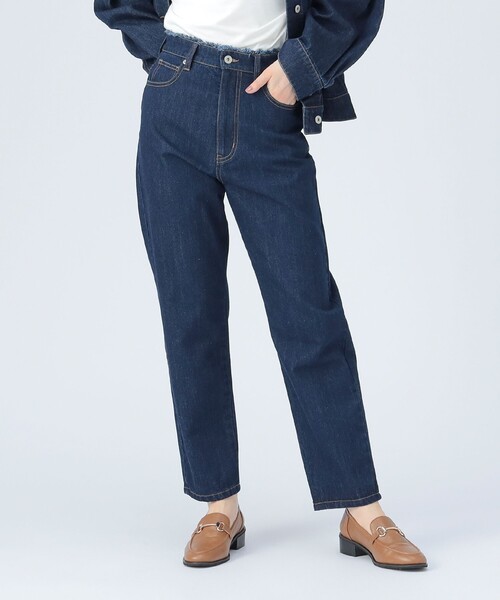 BEAMS HEART（ビームスハート）の「デニム テーパードパンツ（デニムパンツ・レディース・ネイビー/ブラック/ナチュラル・SMALL/MEDIUM）」の3枚目の写真