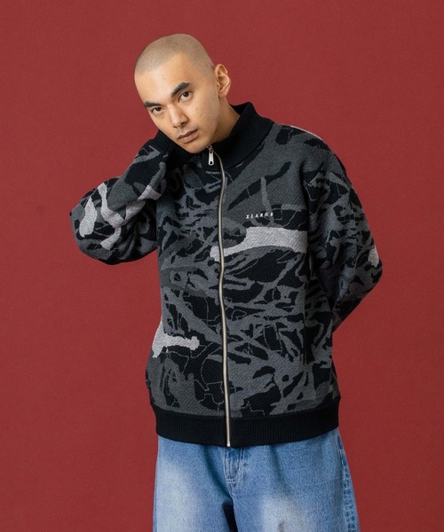GEOMETRIC ZIP UP KNIT SWEATER（ニット/セーター）｜XLARGE